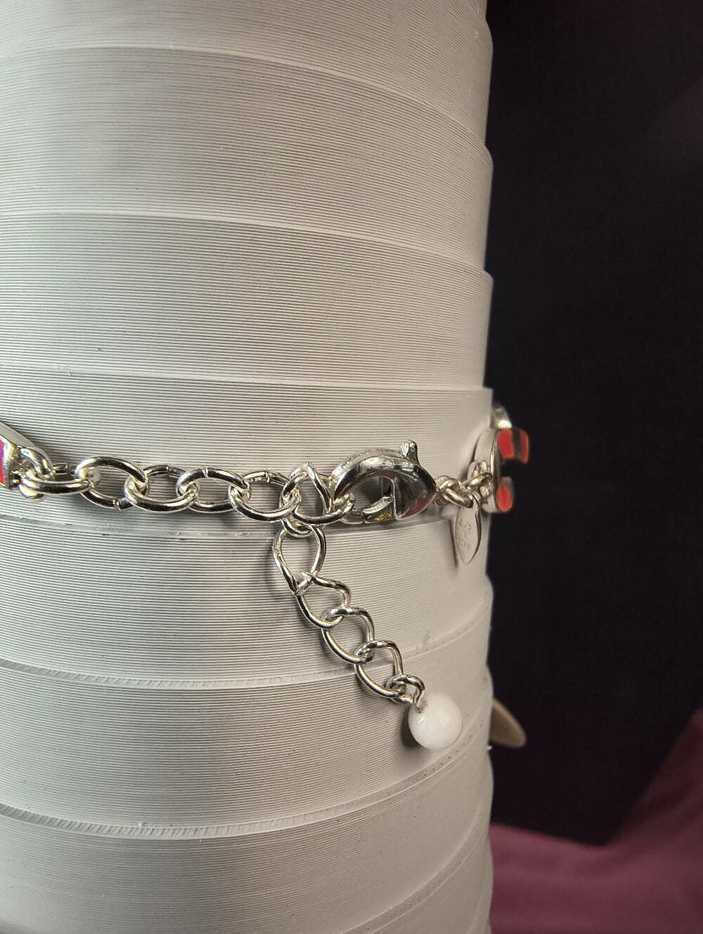 Signed Vintage SHB (Shofel Bros. Mfg. Co.) Candy Cane Bracelet! - Picture 10 of 11
